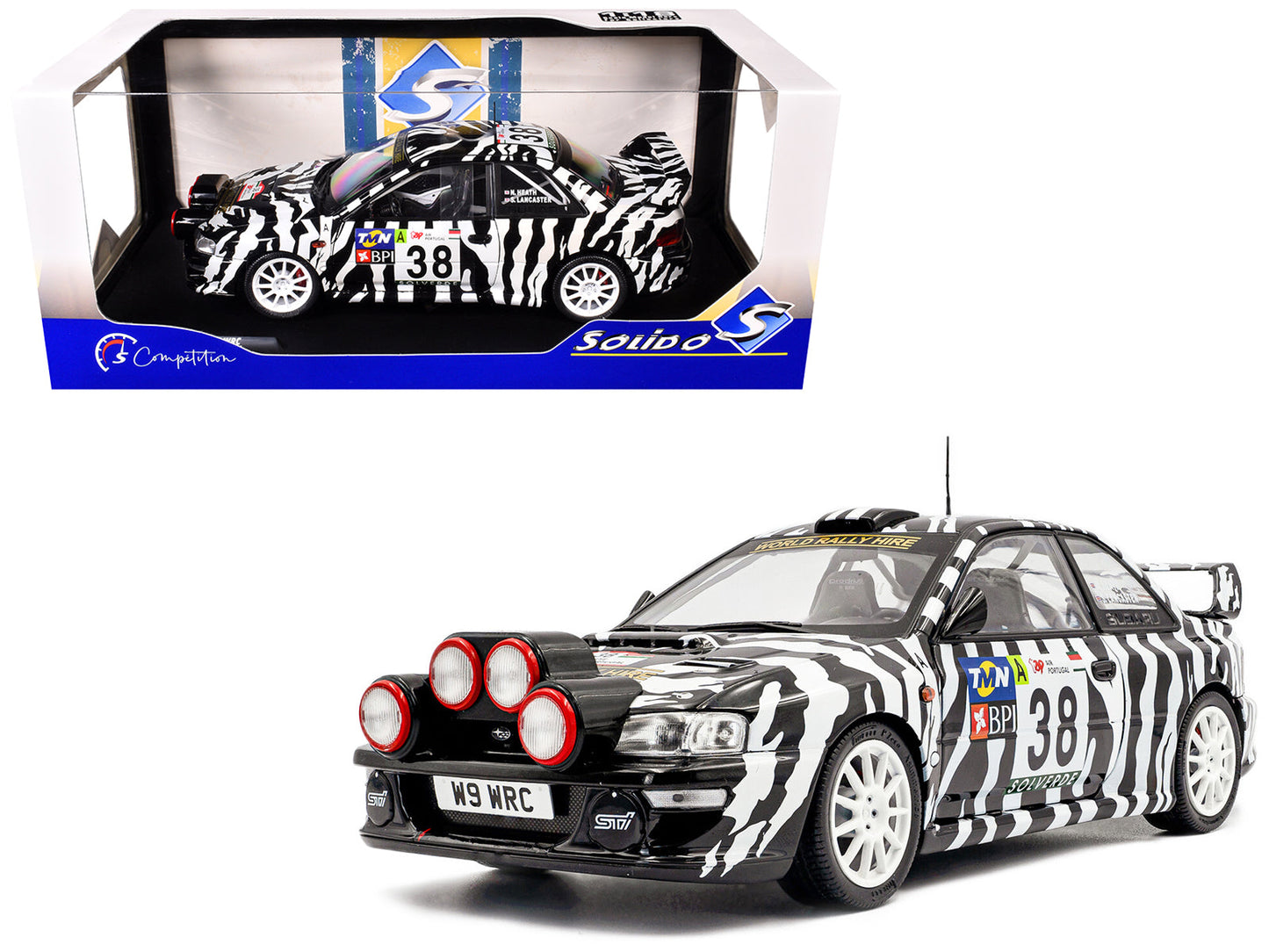 Subaru Impreza S5 WRC99 #38 Nigel Heath - Steve Lancaster "Rallye de Portugal" (2001) "Competition" Series 1/18 Diecast Model Car
