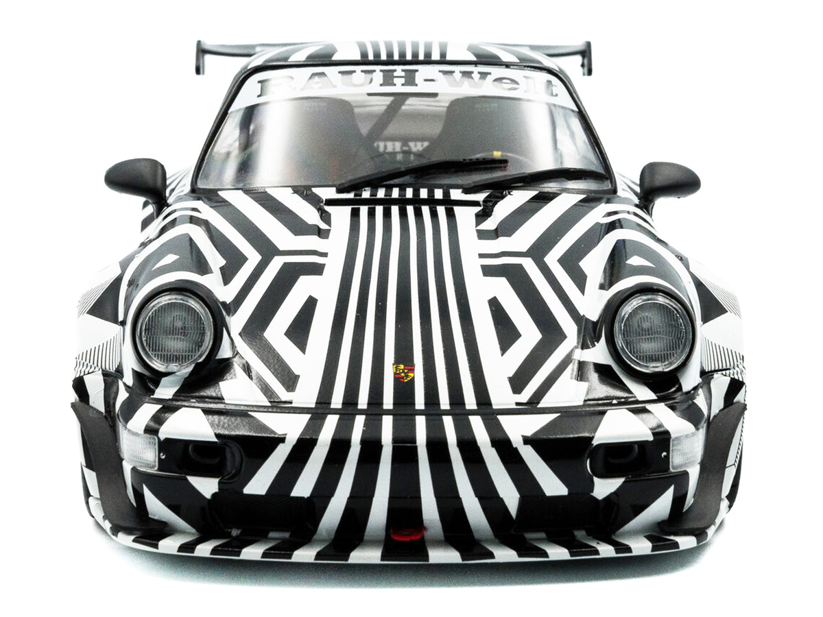 2022 RWB Bodykit #13 "The Zebra" Black and White Striped 1/18 Diecast Model Car