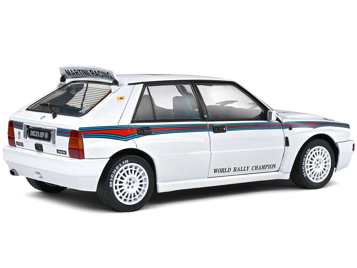 1992 Lancia Delta HF Integrale Evo 1 Martini 6 White with Blue and Red Stripes "World Rally Champion - Martini Racing" 1/18 Diecast Model Car