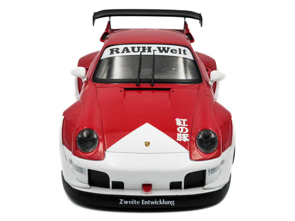 2020 RWB Bodykit "Porco Rosso" Red and White 1/18 Diecast Model Car
