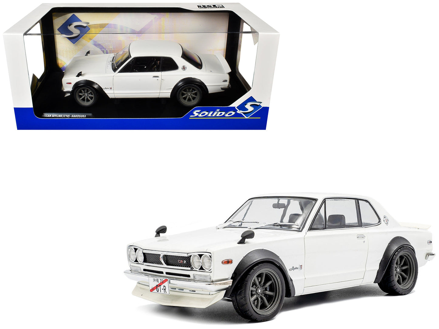 1970 Nissan Skyline (C10) Hakosuka RHD (Right Hand Drive) White 1/18 Diecast Model Car