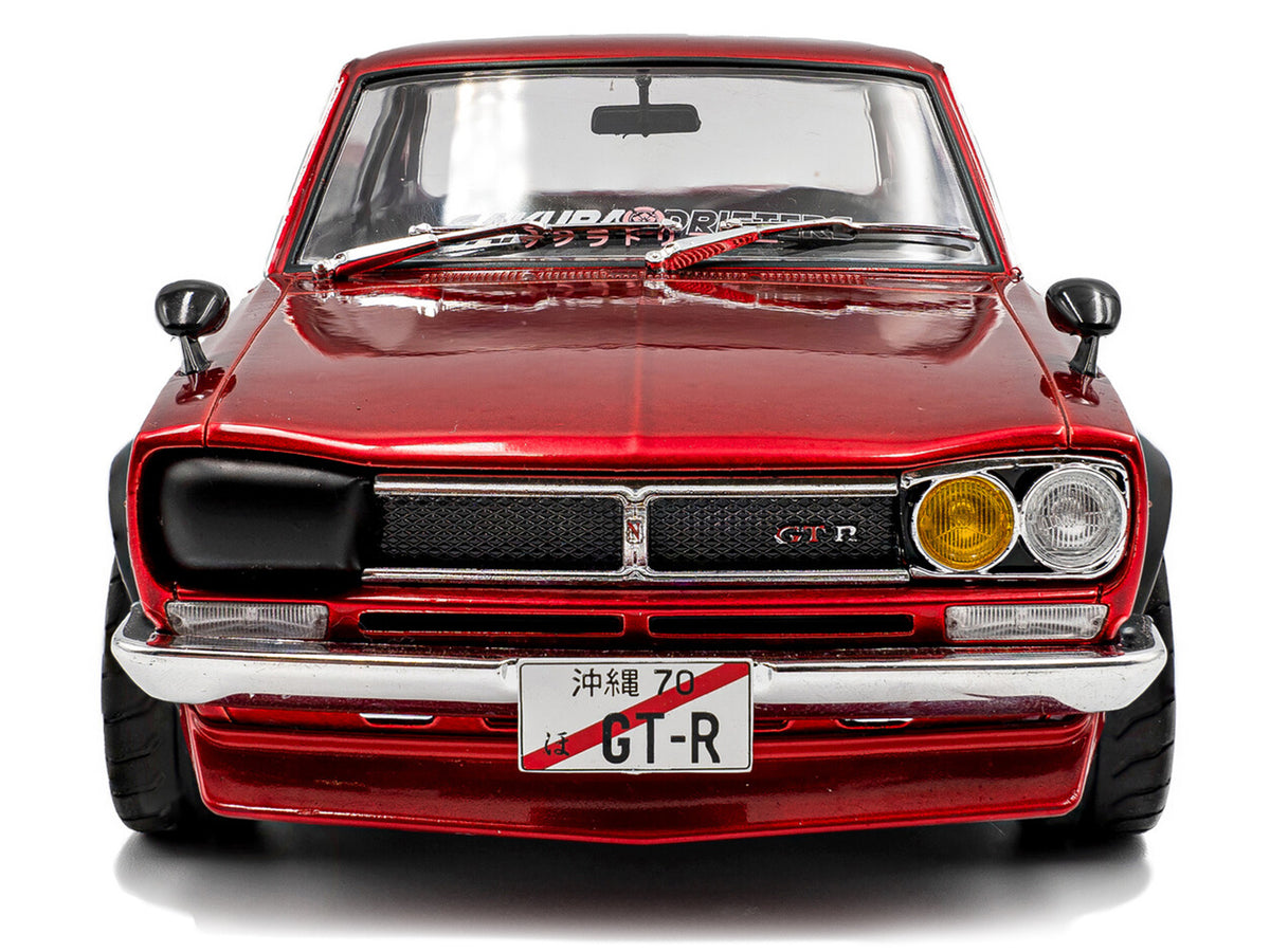 1970 Nissan Skyline (C10) Hakosuka RHD (Right Hand Drive) Red Metallic 1/18 Diecast Model Car