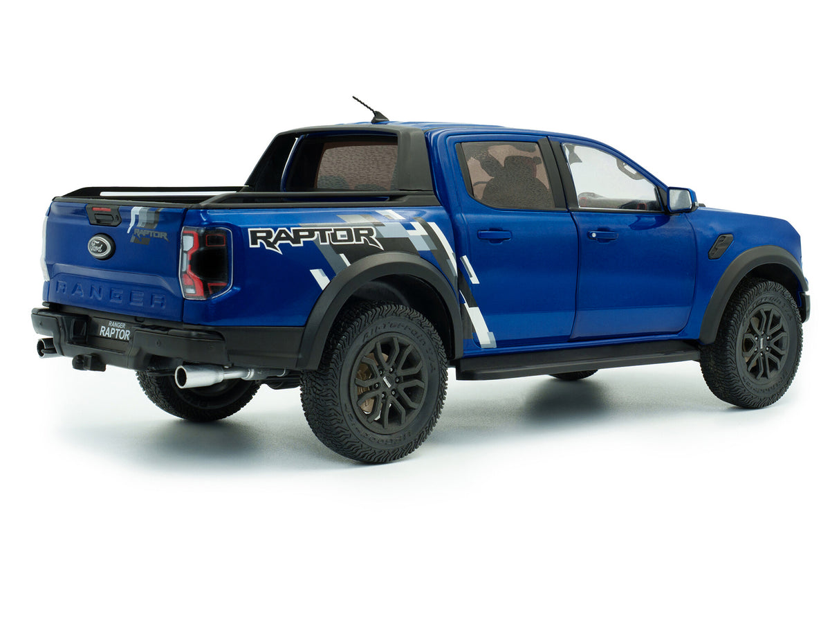 2024 Ford Ranger Raptor Pickup Truck Blue Lightning Metallic 1/18 Diecast Model Car