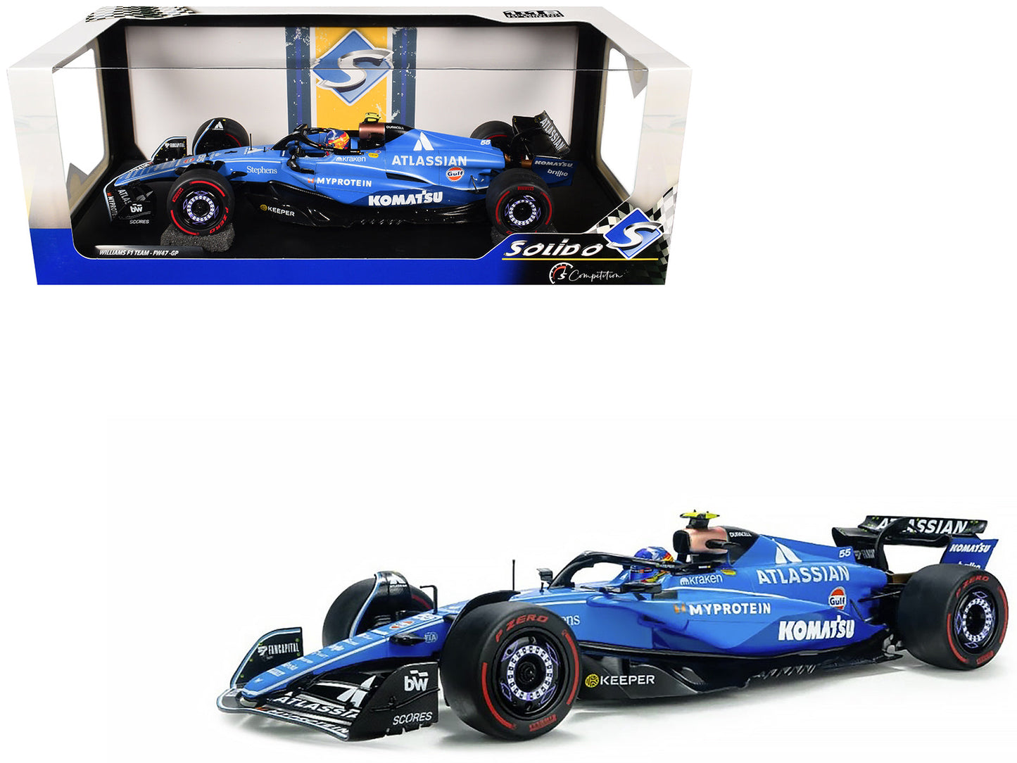 Williams FW47 #55 Carlos Sainz "Atlassian" Formula One F1 "Australian GP" (2025) "Competition" Series 1/18 Diecast Model Car