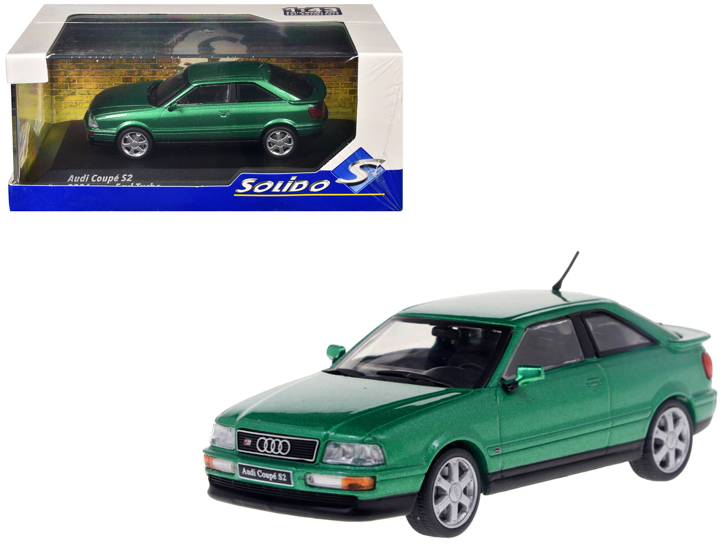 1994 Audi Coupe S2 Cricket Green Metallic 1/43 Diecast Model Car