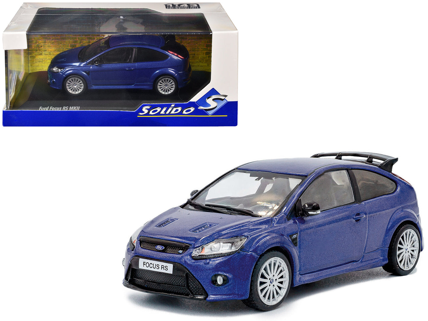 2010 Ford Focus MKII RS Indianapolis Blue Metallic 1/43 Diecast Model Car