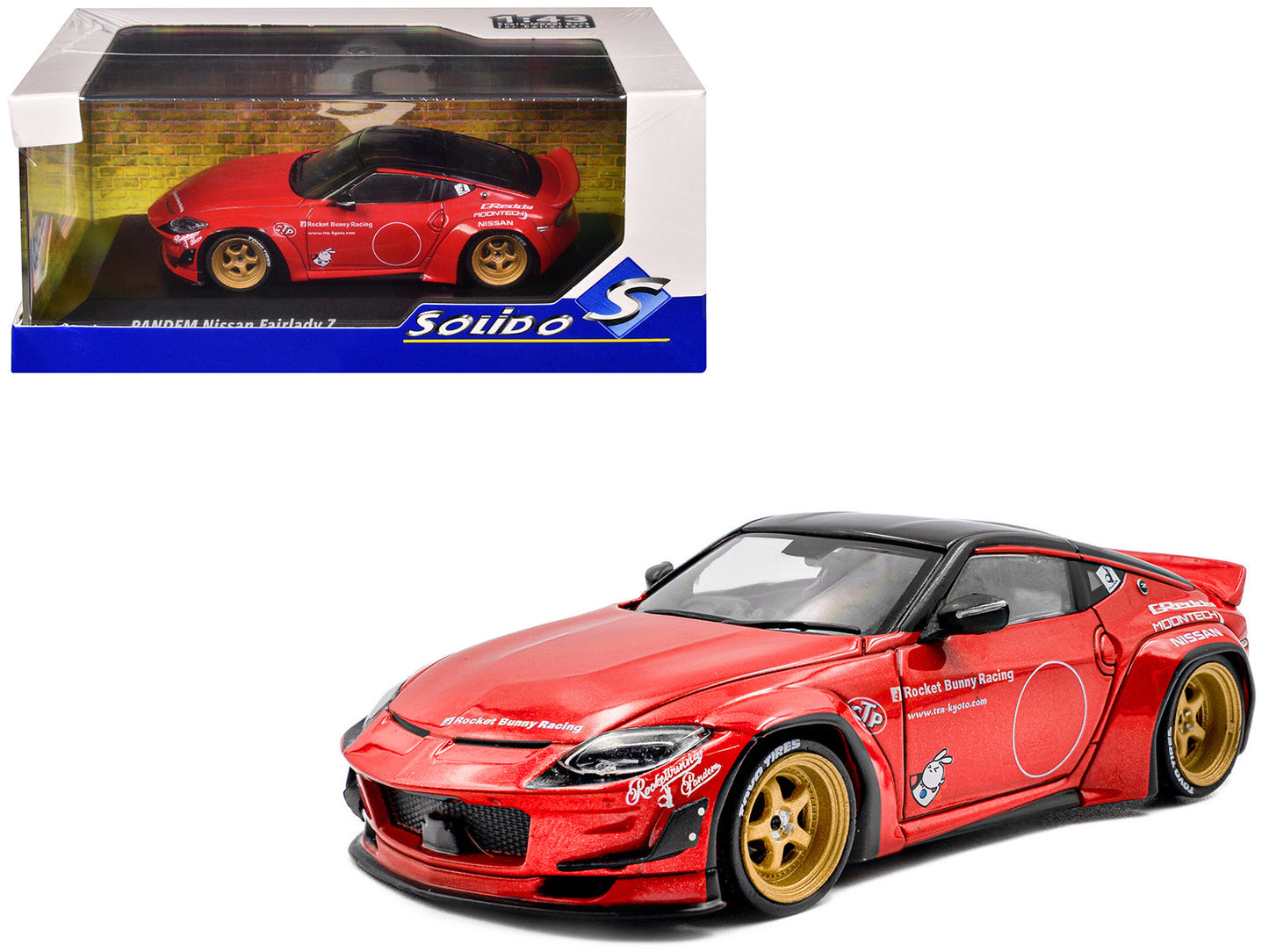 2022 Nissan Pandem Fairlady Z RHD (Right Hand Drive) Red Metallic with Black Top 1/43 Diecast Model Car