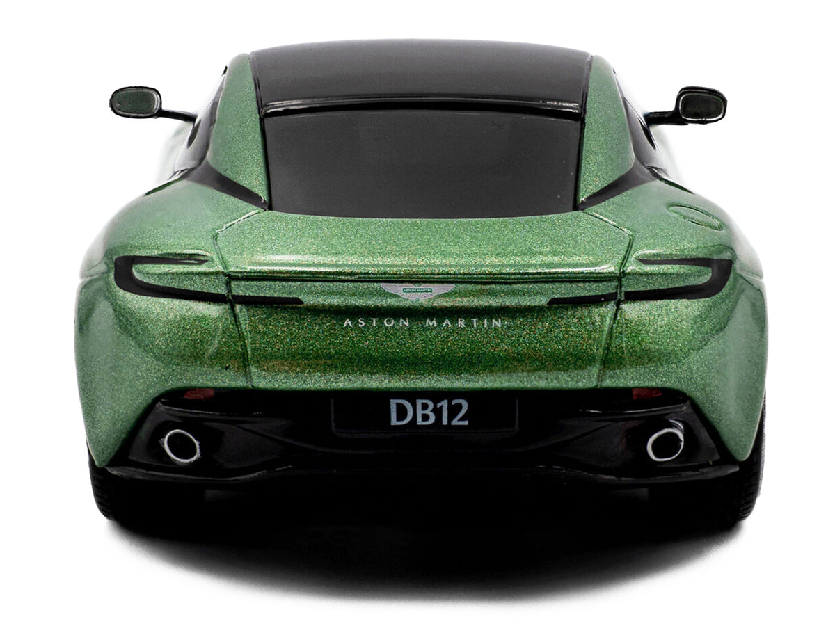 2023 Aston Martin DB12 Coupe Iridescent Emerald Metallic with Black Top 1/43 Diecast Model Car
