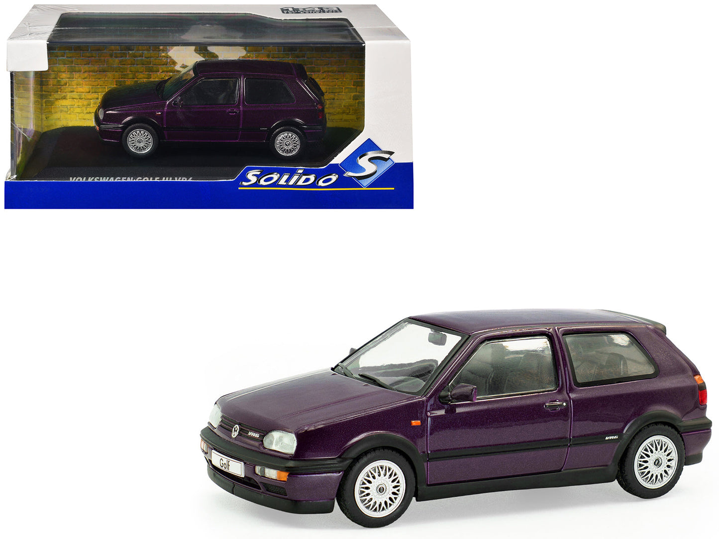 1994 Volkswagen Golf MKIII VR6 Purple Metallic 1/43 Diecast Model Car