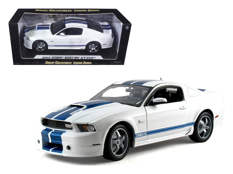 2011 Ford Shelby Mustang GT350 White 1/18 Diecast Model Car