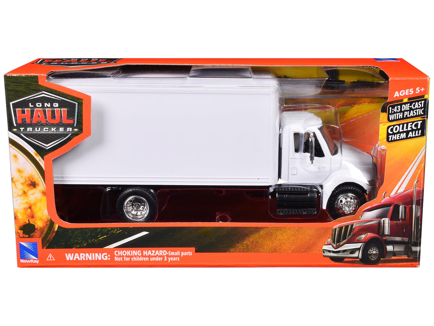 International 4200 Box Truck White "Long Haul Truckers" Series 1/43 Diecast Model