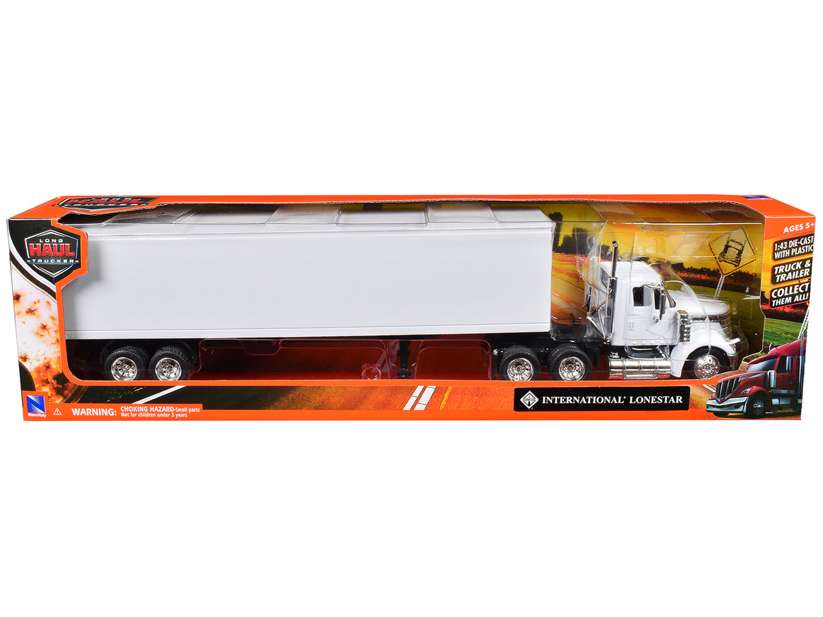International LoneStar Truck with Dry Goods Trailer White "Long Haul Truckers" Series 1/43 Diecast Model