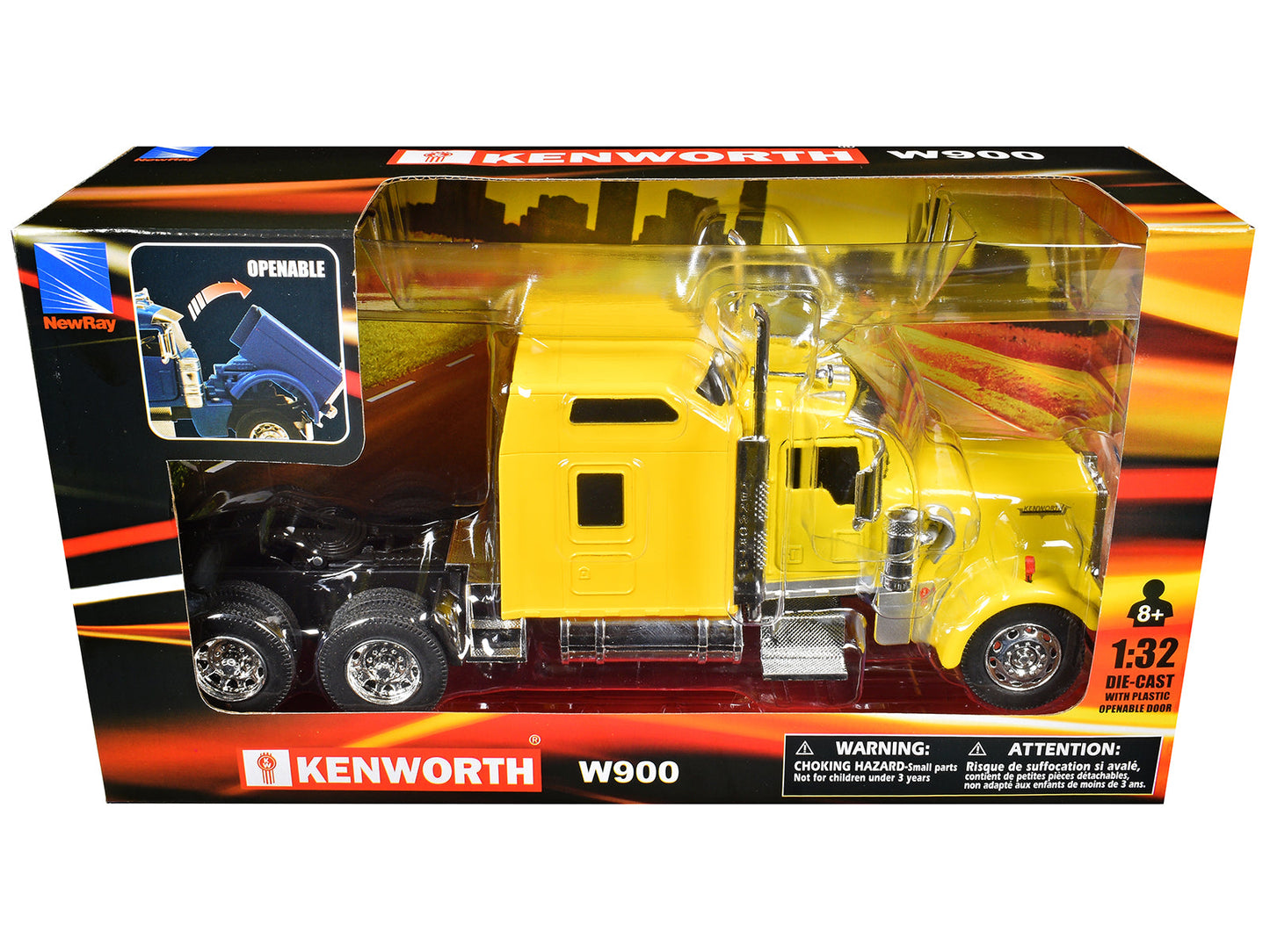 Kenworth W900 Truck Tractor Yellow "Long Haul Truckers" Series 1/32 Diecast Model