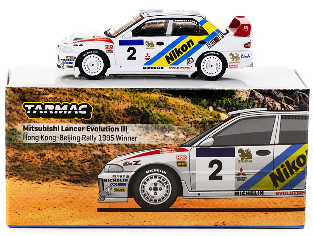 Mitsubishi Lancer Evolution III #2 Kenneth Eriksson - Staffan Parmander Winner "Hong Kong-Beijing Rally" (1995) "Global64" Series 1/64 Diecast Model