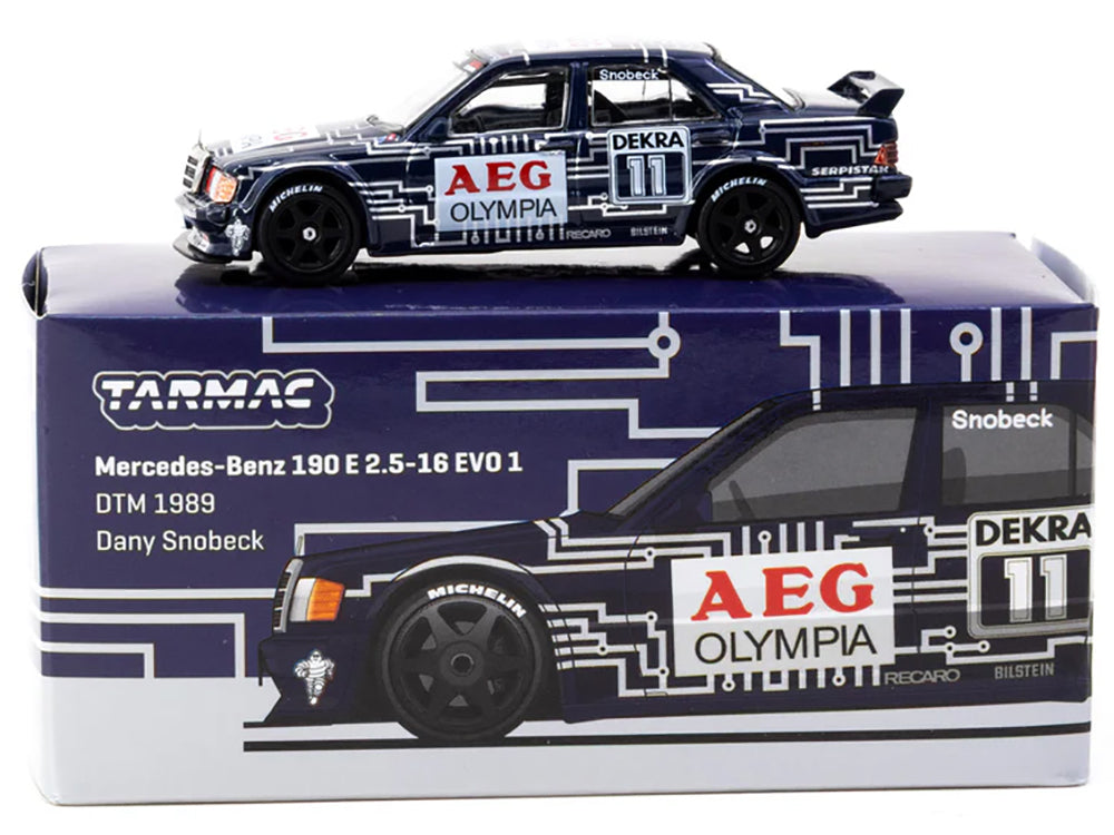 Mercedes-Benz 190 E 2.5-16 EVO 1 #11 Dany Snobeck "Deutsche Tourenwagen Meisterschaft (DTM)" (1989) "Global64" Series 1/64 Diecast Model