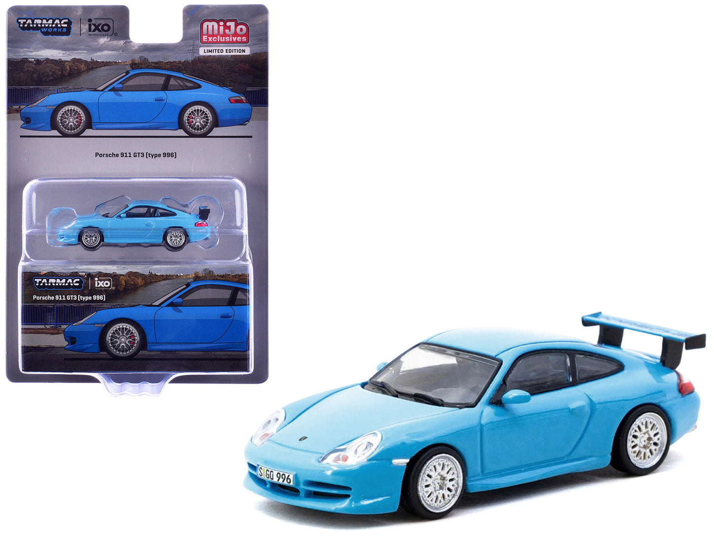 Porsche 911 GT3 (996) Light Blue "Global64" Series 1/64 Diecast Model