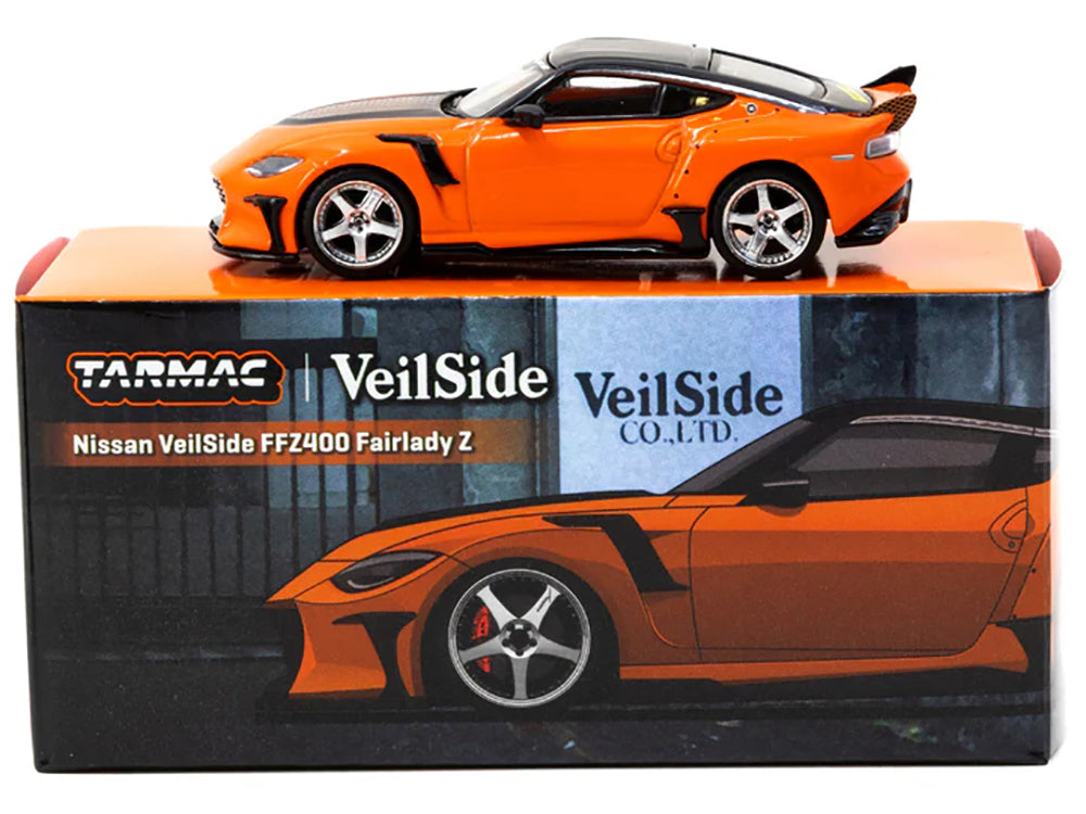 Nissan VeilSide FFZ400 Fairlady Z RHD (Right Hand Drive) Orange with Black Top "Global64" Series 1/64 Diecast Model