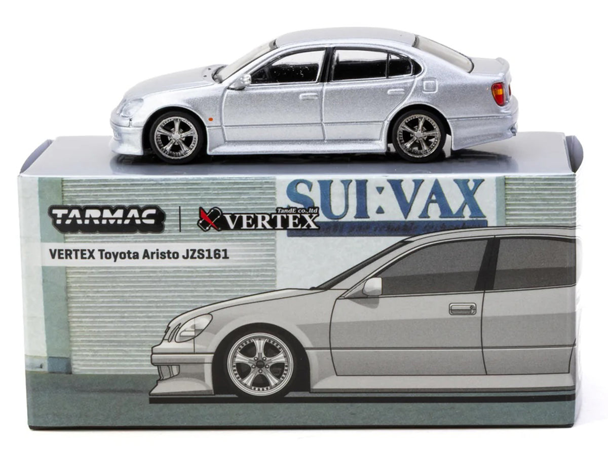 Toyota Vertex Aristo JZS161 RHD (Right Hand Drive) Silver Metallic "Global64" Series 1/64 Diecast Model Car