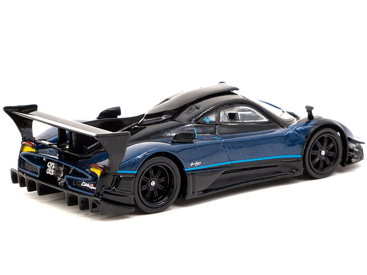Pagani Zonda Revolucion Blue Metallic and Black with Light Blue Stripes "Global64" Series 1/64 Diecast Model Car