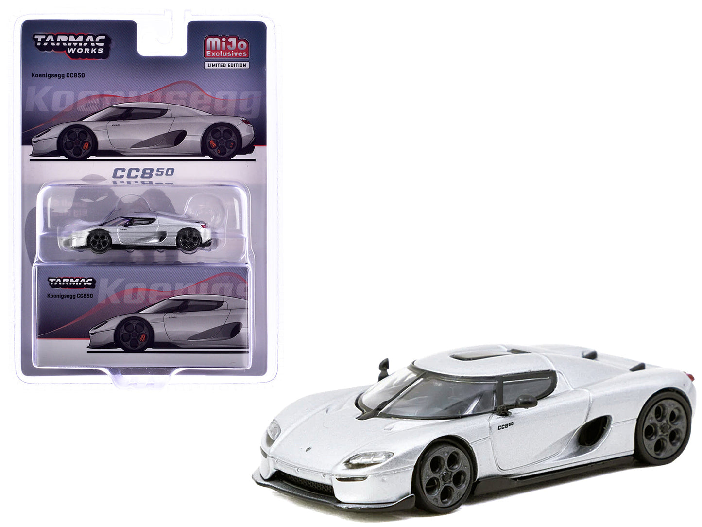 Koenigsegg CC850 Silver Metallic "Global64" Series 1/64 Diecast Model