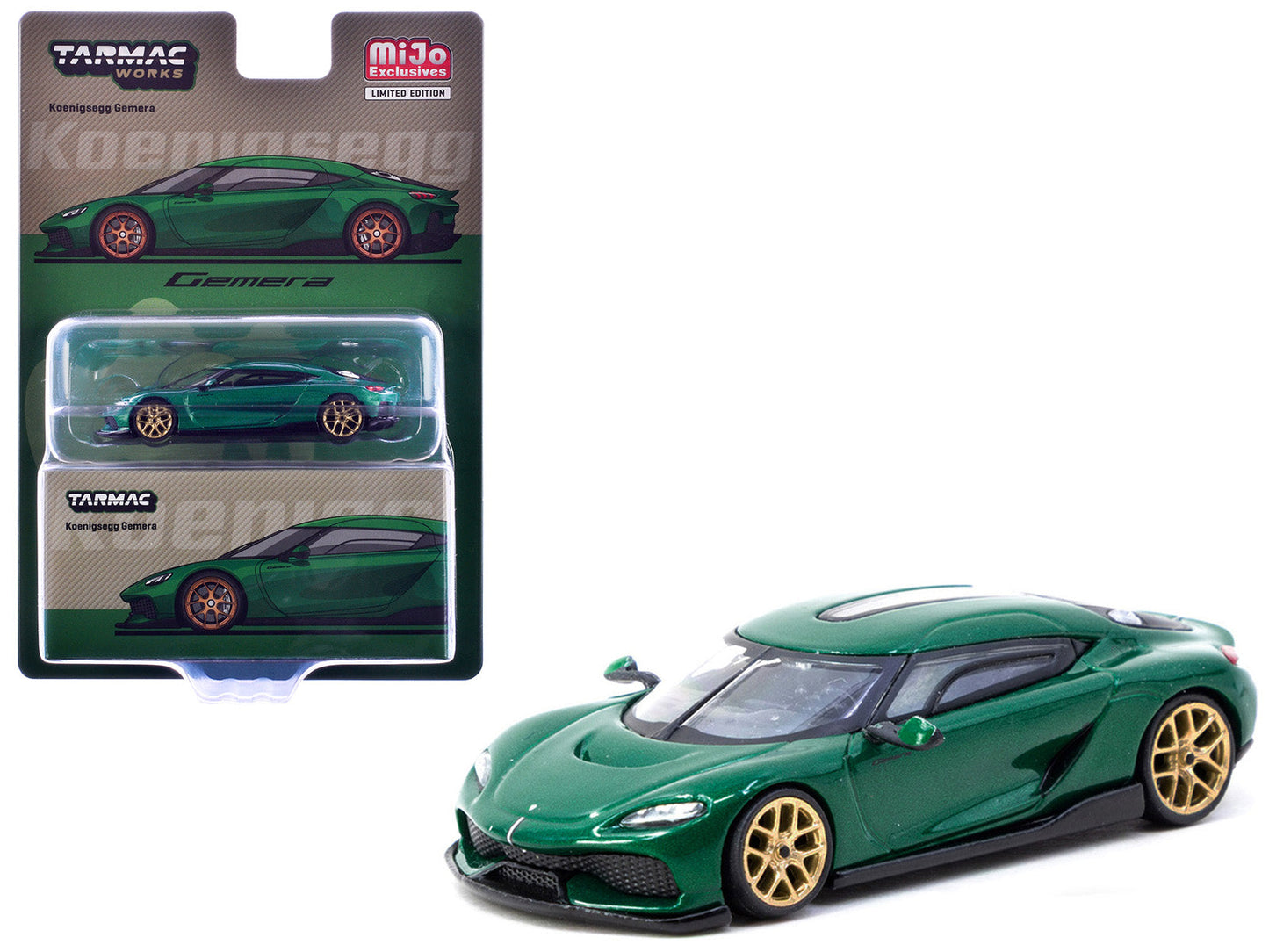 Koenigsegg Gemera Green Metallic "Global64" Series 1/64 Diecast Model
