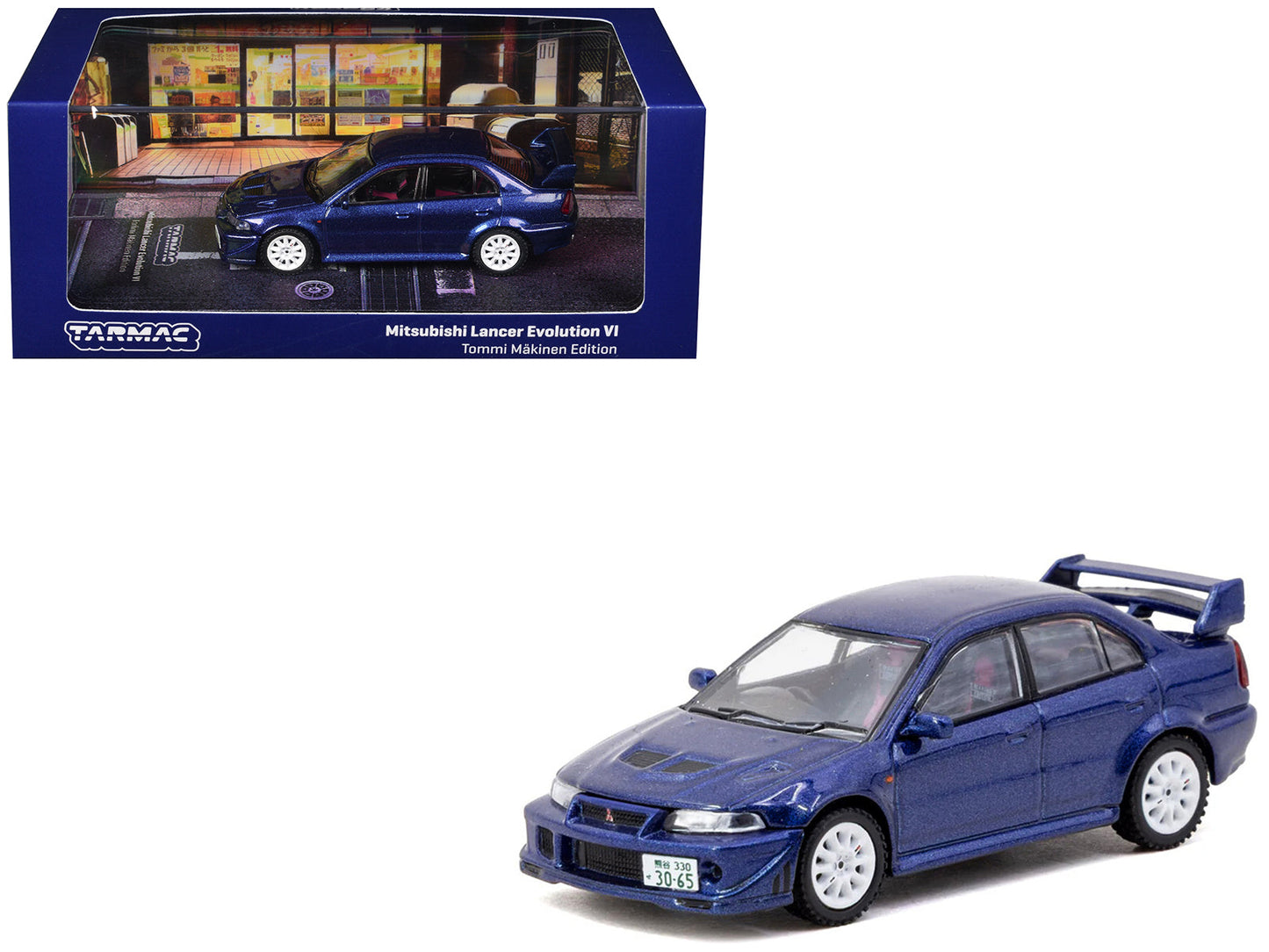 Mitsubishi Lancer Evolution VI RHD (Right Hand Drive) "Tommi Makinen Edition" Blue Metallic "Road64" Series 1/64 Diecast Model