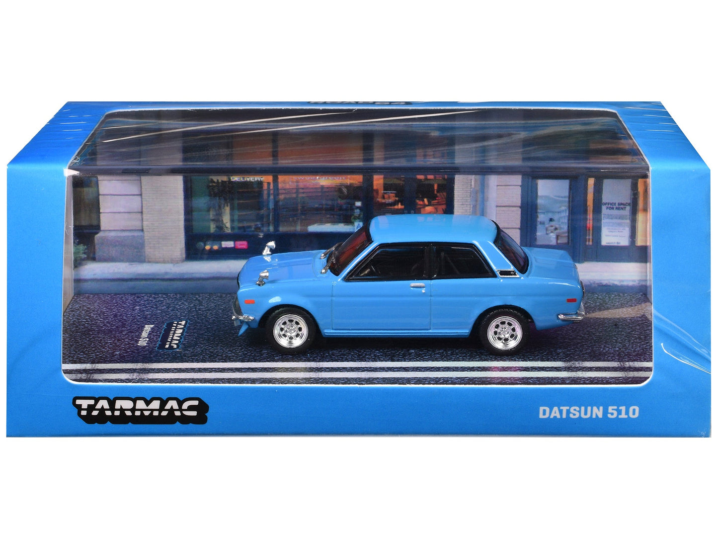 Datsun 510 Light Blue "Road64" Series 1/64 Diecast Model Car