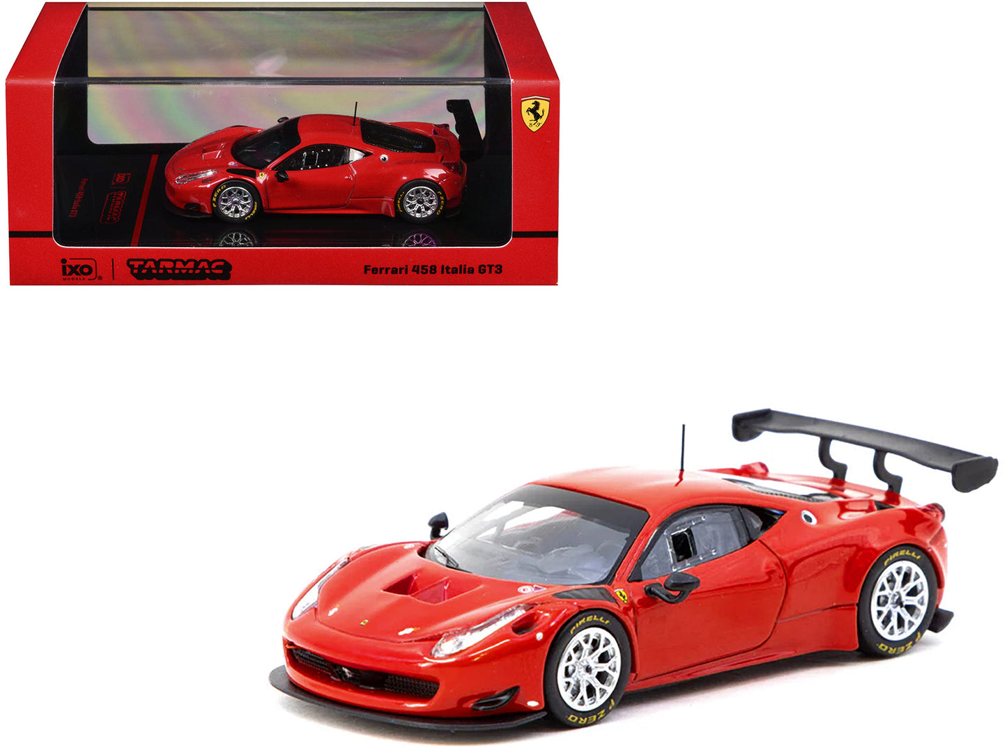 Ferrari 458 Italia GT3 Red "Road64" Series 1/64 Diecast Model Car