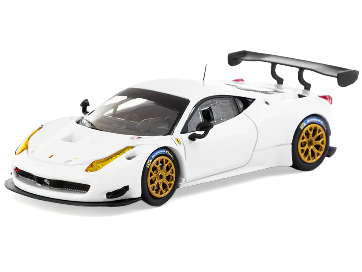 Ferrari 458 Italia GT3 White with Gold Wheels "Road64" Series 1/64 Diecast Model Car
