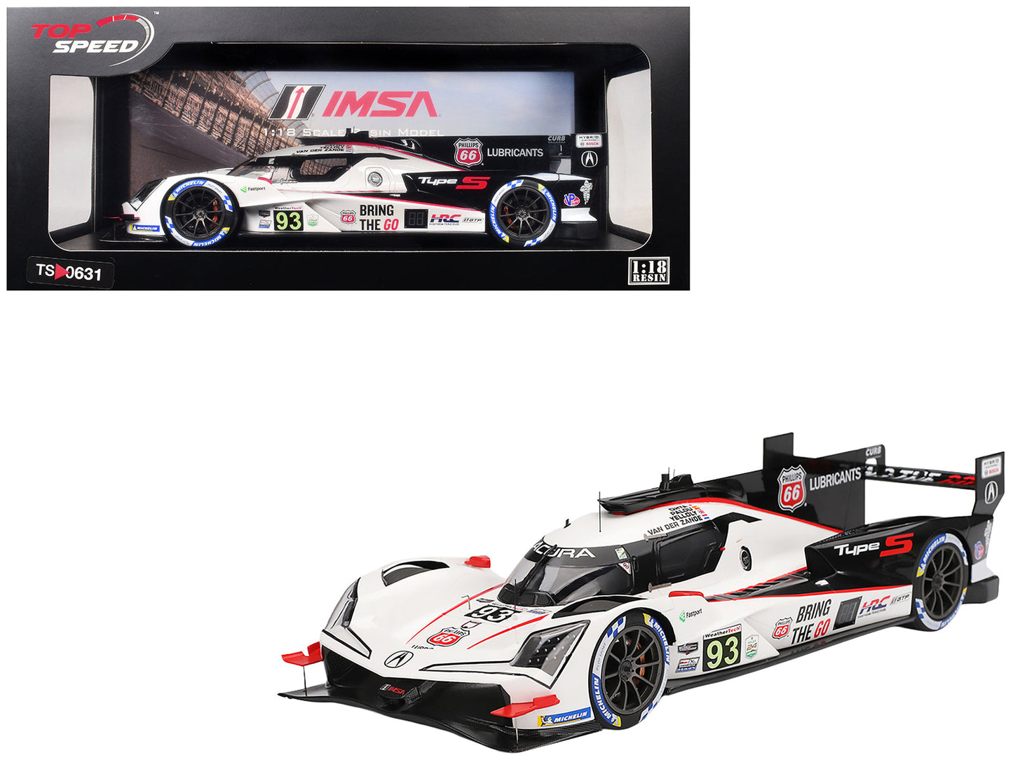Acura ARX-06 GTP #93 Kakunoshin Ohta - Alex Palou - Renger van der Zande - Nick Yelloly "Acura Meyer Shank Racing with Curb-Agajanian" "24 Hours of Daytona" (2025) 1/18 Model Car