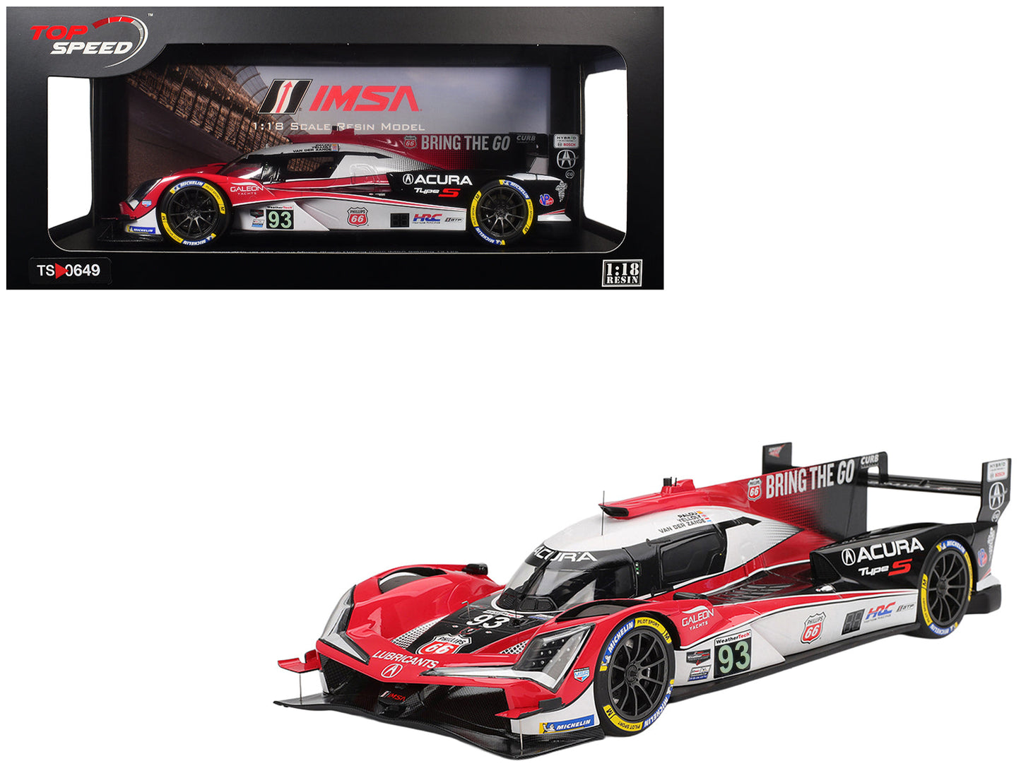 Acura ARX-06 #93 Alex Palou - Renger van der Zande - Nick Yelloly "Acura Meyer Shank Racing" 3rd Place GTP IMSA "12 Hours of Sebring" (2025) 1/18 Model Car