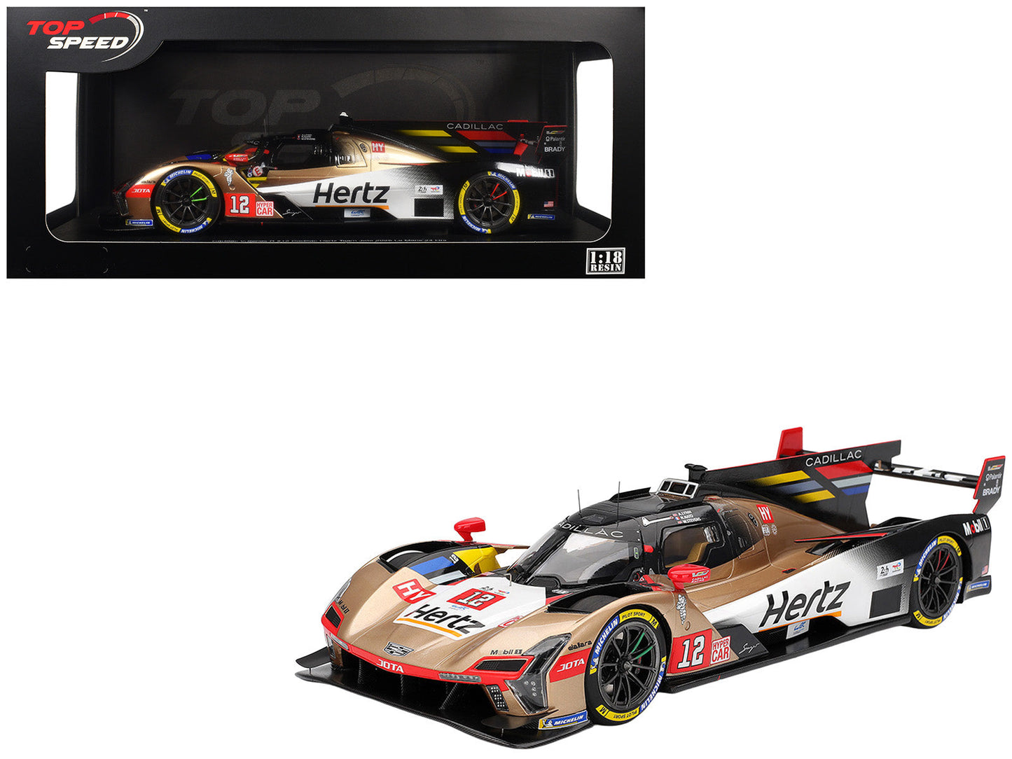Cadillac V-Series.R #12 Alex Lynn - Norman Nato - Will Stevens "Cadillac Hertz Team Jota" FIA WEC "24 Hours of Le Mans" (2025) 1/18 Model Car