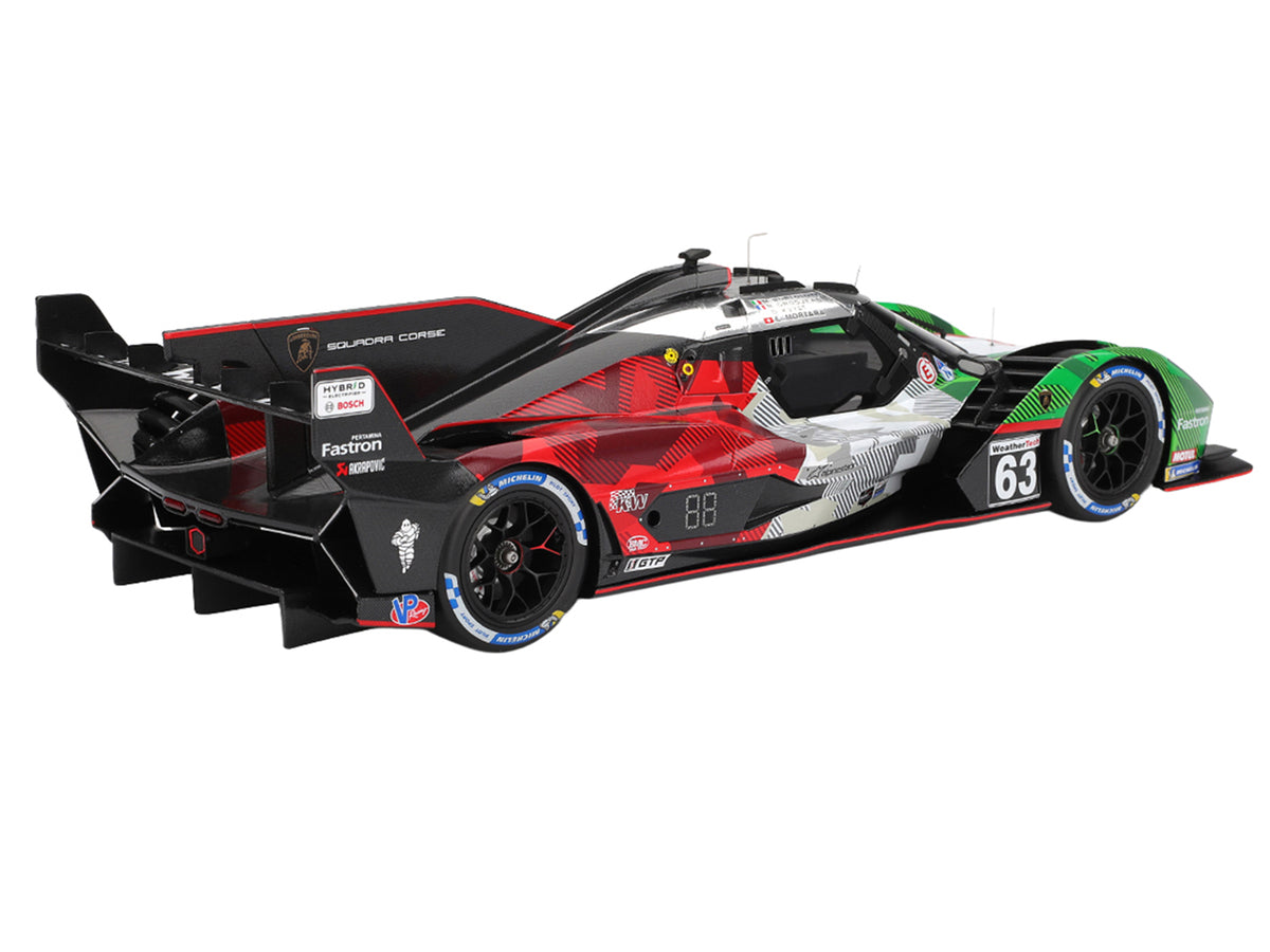 Lamborghini SC63 #63 Mirko Bortolotti - Romain Grosjean - Daniil Kvyat - Edoardo Mortara "Automobili Lamborghini Squadra Corse" IMSA "24 Hours of Daytona" (2025) 1/18 Model Car