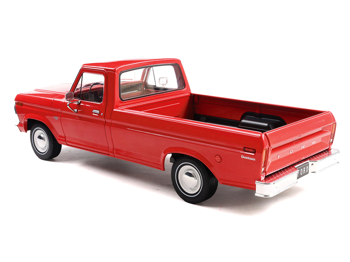 1974 Ford F-100 Pickup Truck Candy Apple Red 1/18 Diecast Model Car