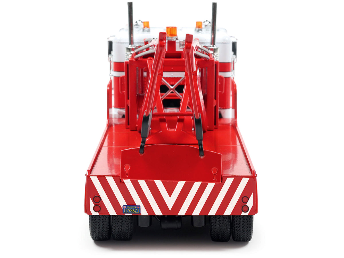 1987 Freightliner FLA Tow Truck Red and White 1/43 Diecast Model