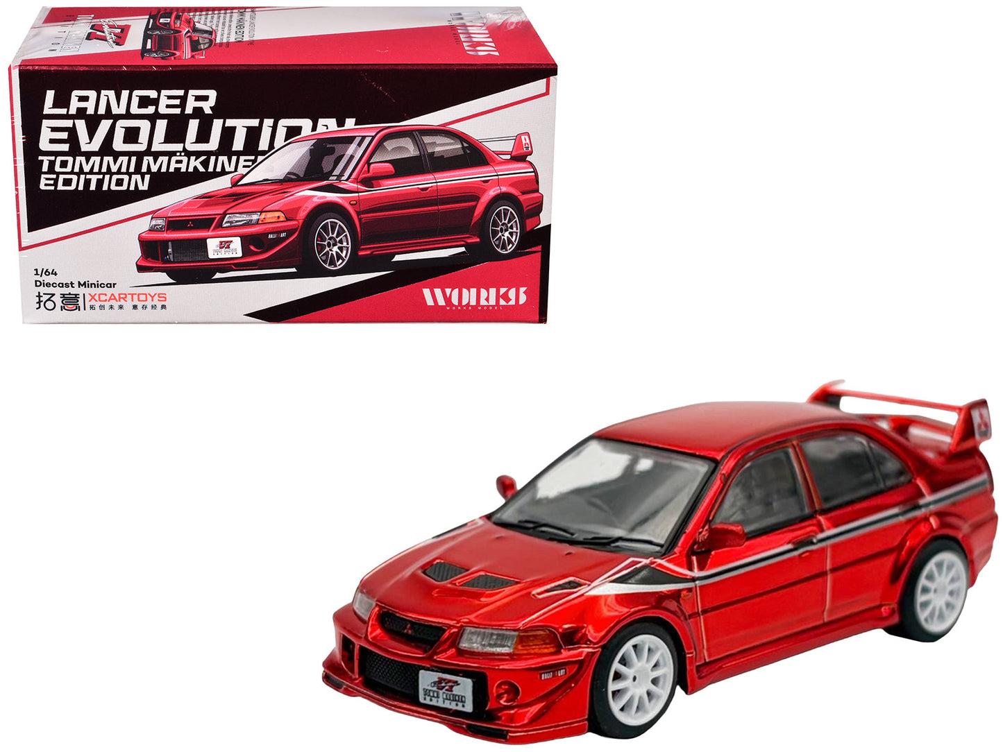 Mitsubishi Lancer Evolution VI RHD (Right Hand Drive) "Tommi Makinen Edition" Red Chrome "Hobby Expo China 2026" 1/64 Diecast Model Car