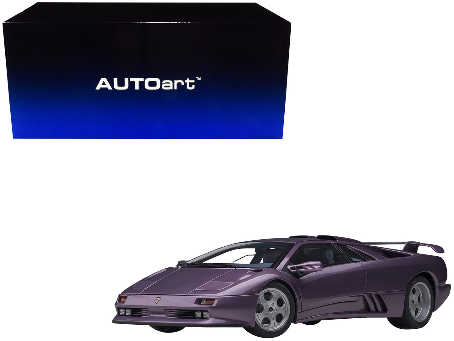 Lamborghini Diablo SE30 Jota Viola SE30 / Purple Metallic with Blue Interior 1/18 Model Car
