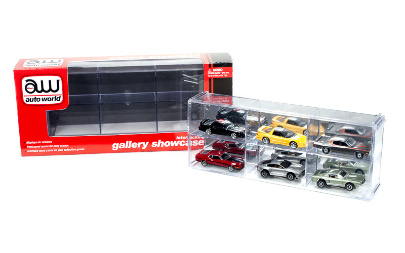 6 Car Interlocking Collectible Display Show Case for 1/64 Scale Model Cars
