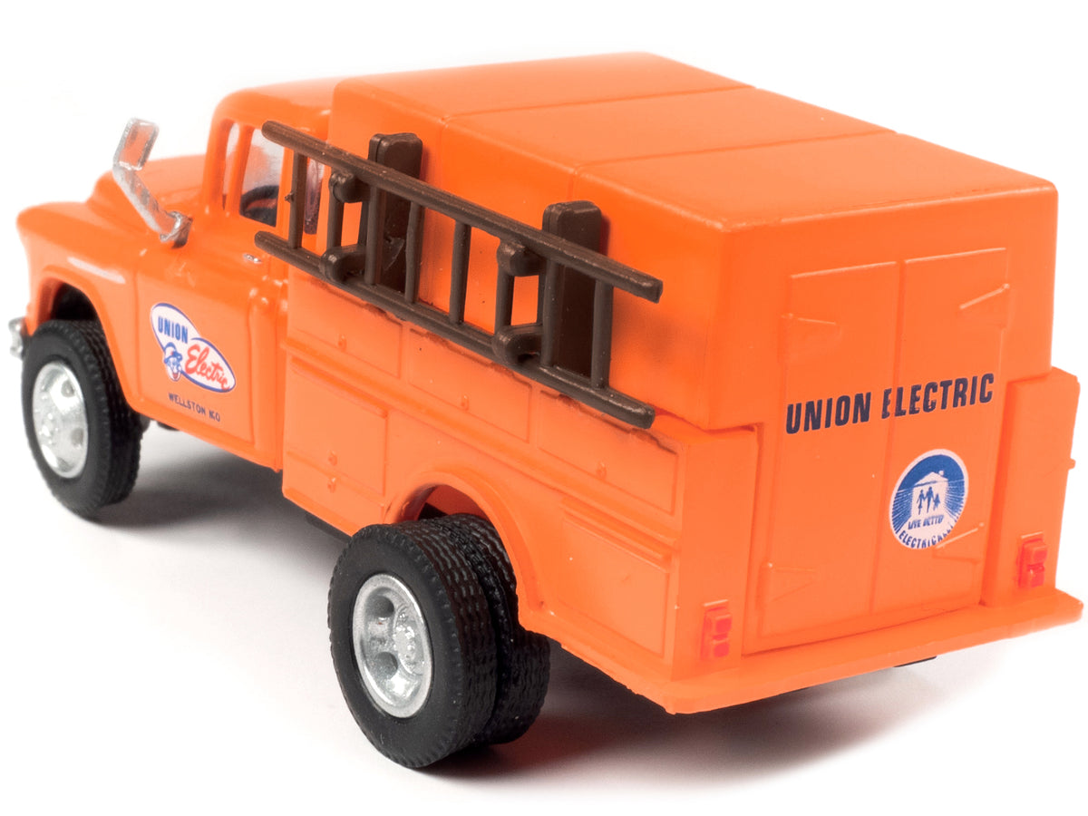 1955 Chevrolet Utility Truck Orange "Union Electric" 1/87 (HO) Scale Model