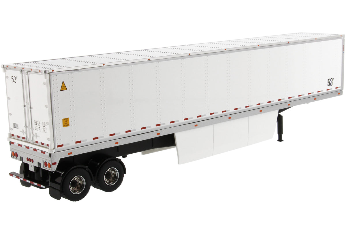 53' Dry Cargo Van Trailer White "Transport Series" 1/50 Diecast Model