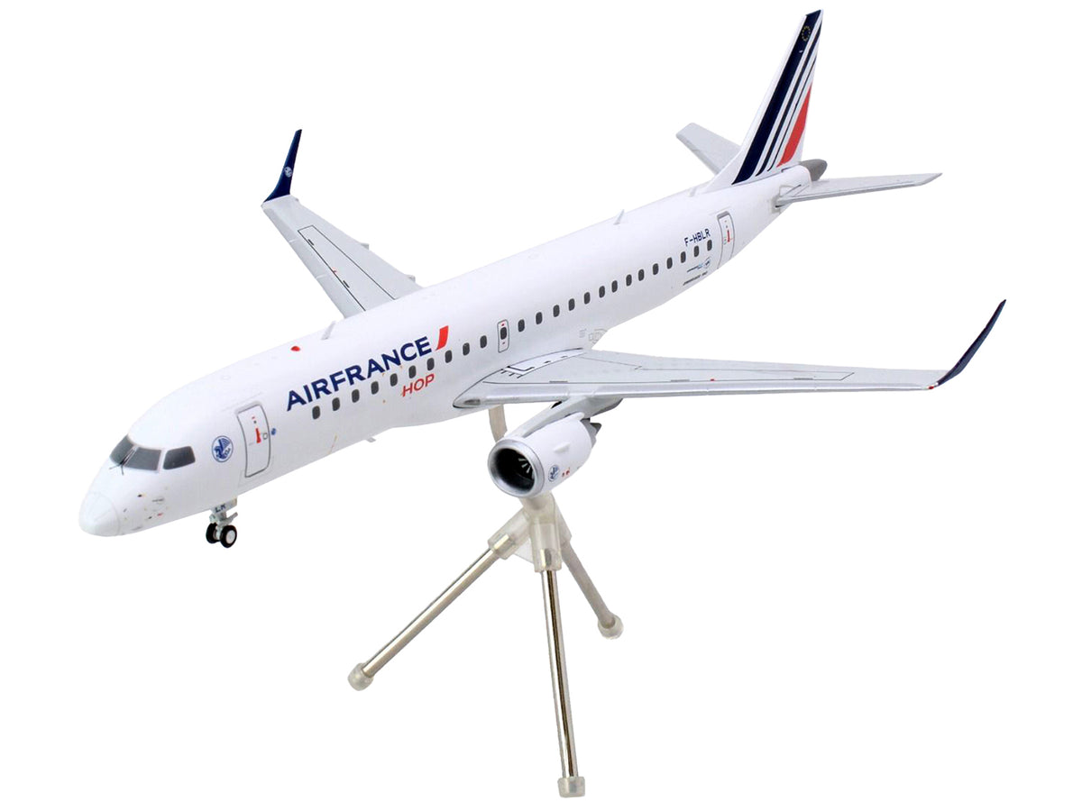 Embraer ERJ-190 Commercial Aircraft "Air France Hop" (F-HBLN) White with Striped Tail "Gemini 200" Series 1/200 Diecast Model Airplane