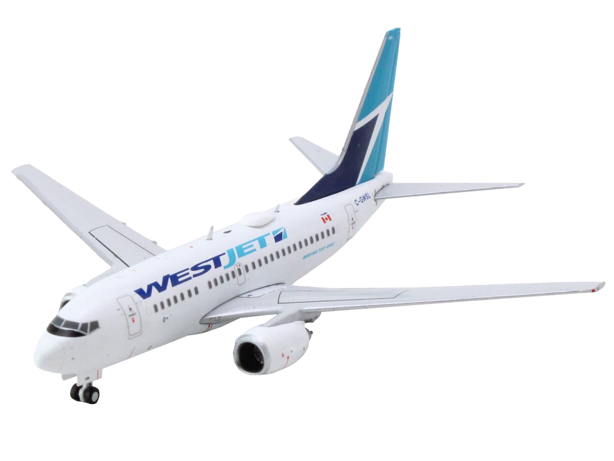 Boeing 737-600 Commercial Aircraft "Westjet Airlines" (C-GWSL) White with Blue Tail 1/400 Diecast Model Airplane