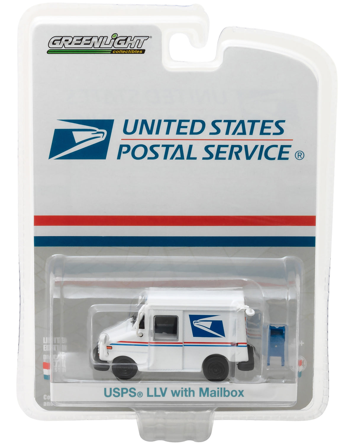 "United States Postal Service" (USPS) Long Life Postal Mail Delivery Vehicle (LLV) with Mailbox Accessory "Hobby Exclusive" 1/64 Diecast Model Car