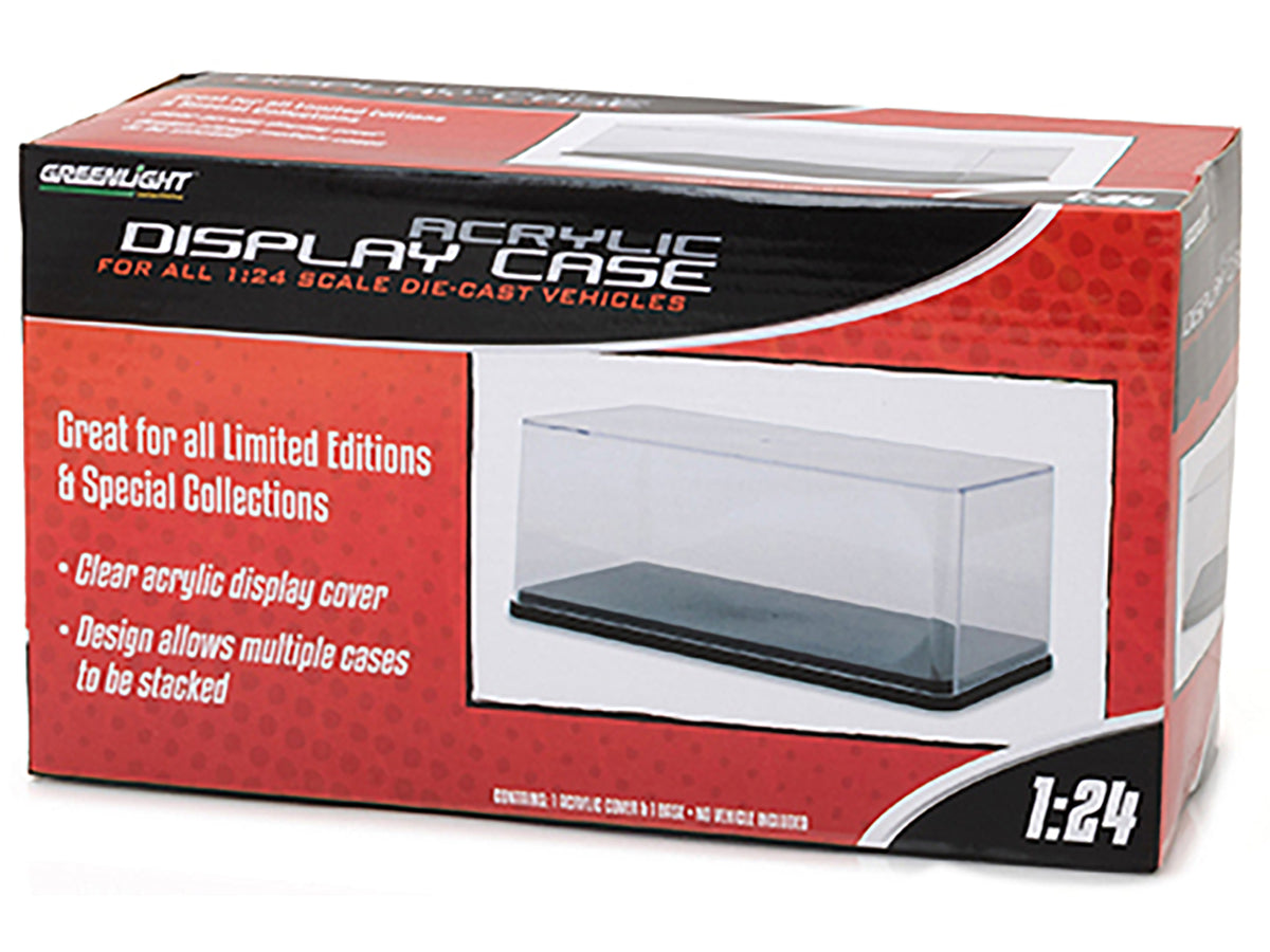 Collectible Display Show Case with Black Plastic Base for 1/24 Scale Models