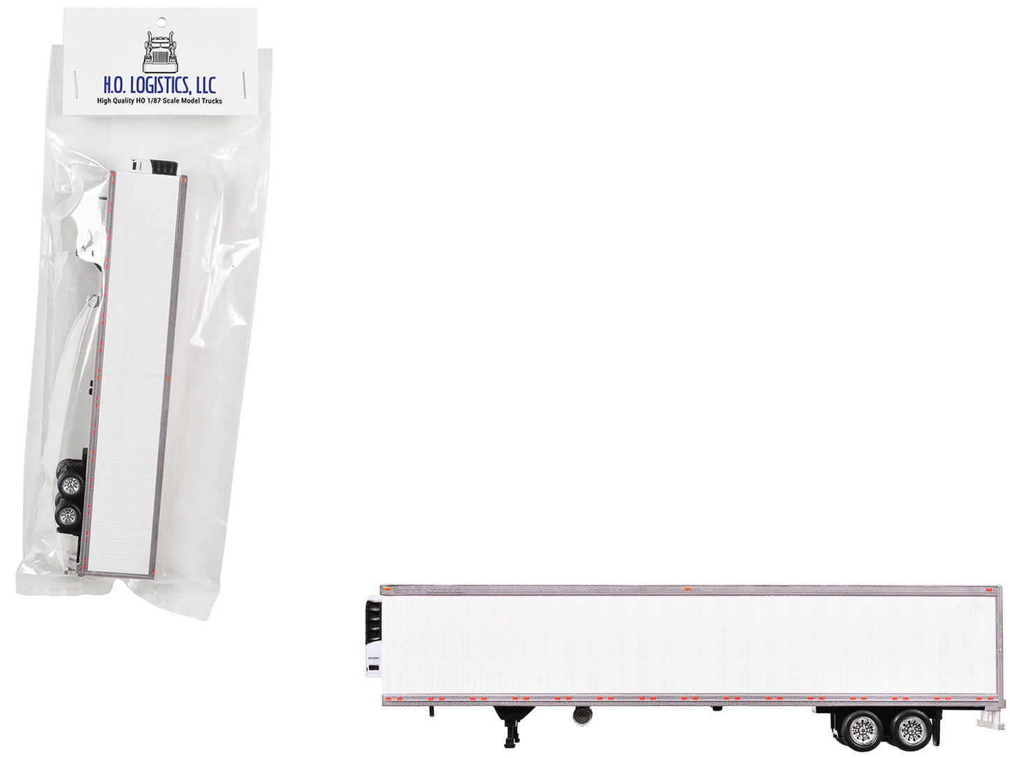Box Dry Goods Trailer White 1/87 (HO) Scale Plastic Model