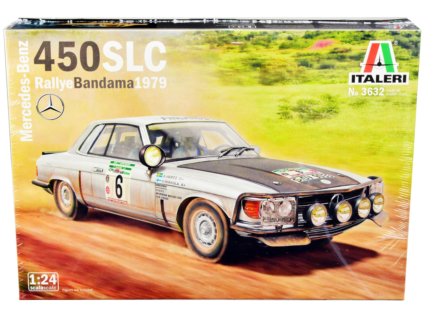 Skill 3 Model Kit Mercedes-Benz 450 SLC Winner "Rallye Bandama Ivory Coast" (1979) 1/24 Scale Model
