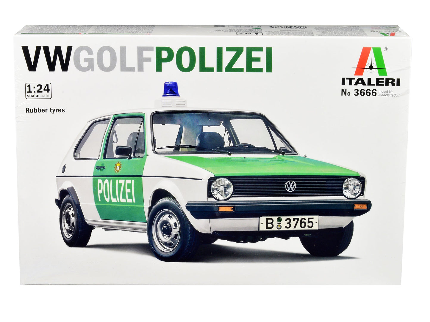 Skill 3 Model Kit 1978 Volkswagen Golf "Berlin Polizei (Police) Department" 1/24 Scale Model