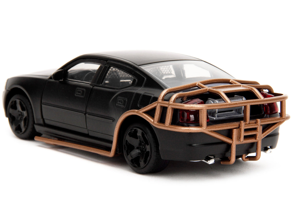 2006 Dodge Charger Matt Black with Outer Cage "Fast & Furious" Series 1/32 Diecast Model Car