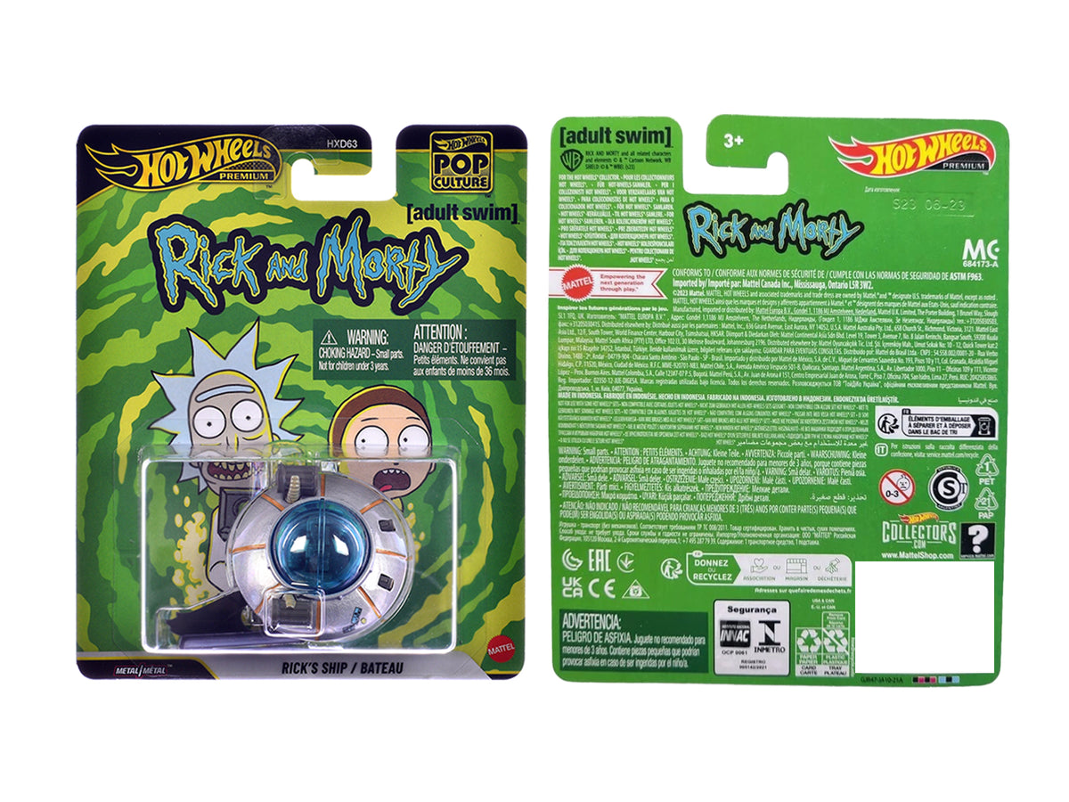 Rick's Ship Silver "Rick and Morty" (2013-Current) TV Series "Pop Culture" Series Diecast Model Car