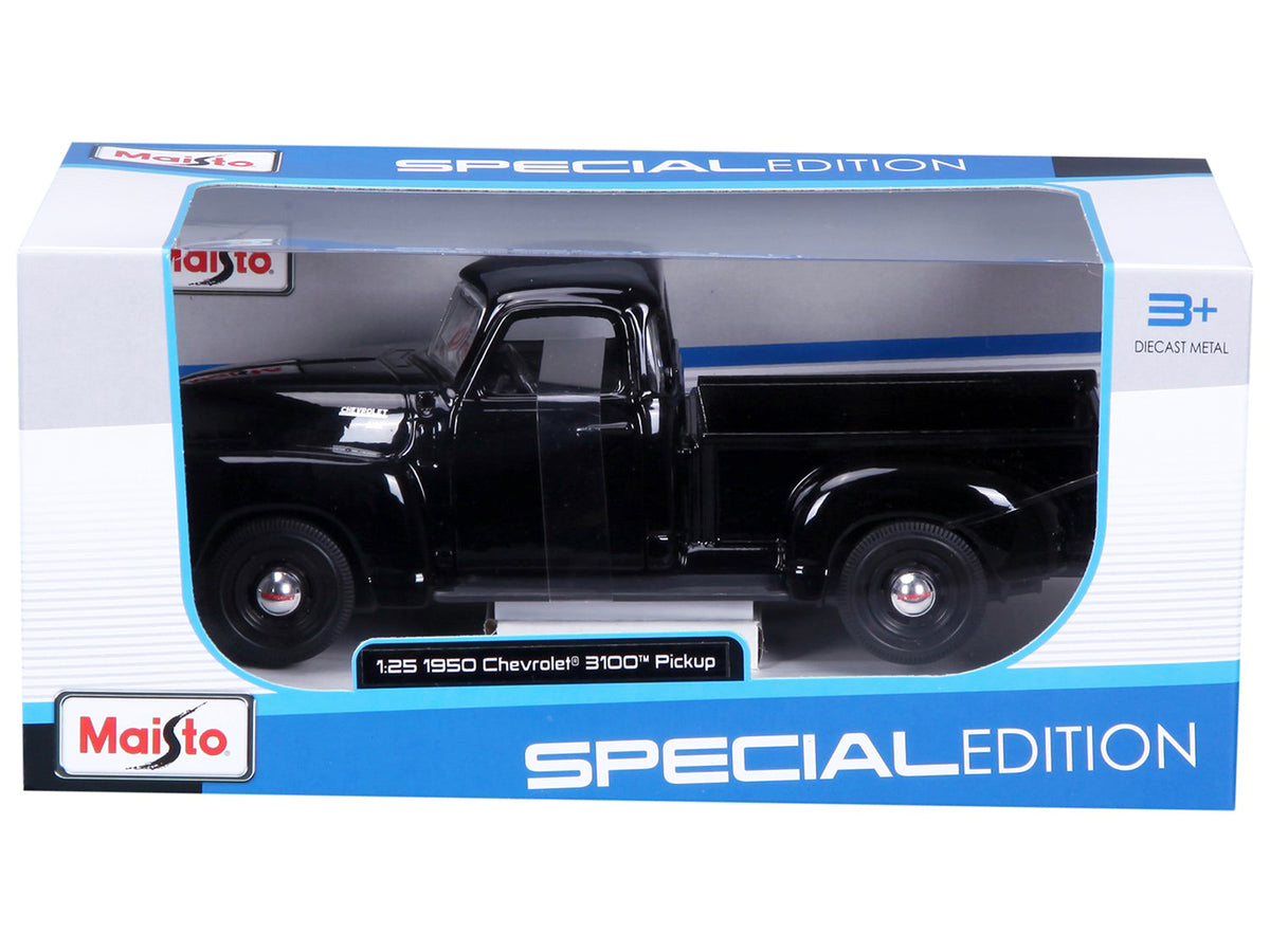 1950 Chevrolet 3100 Pickup Truck Black 1/25 Diecast Model Car